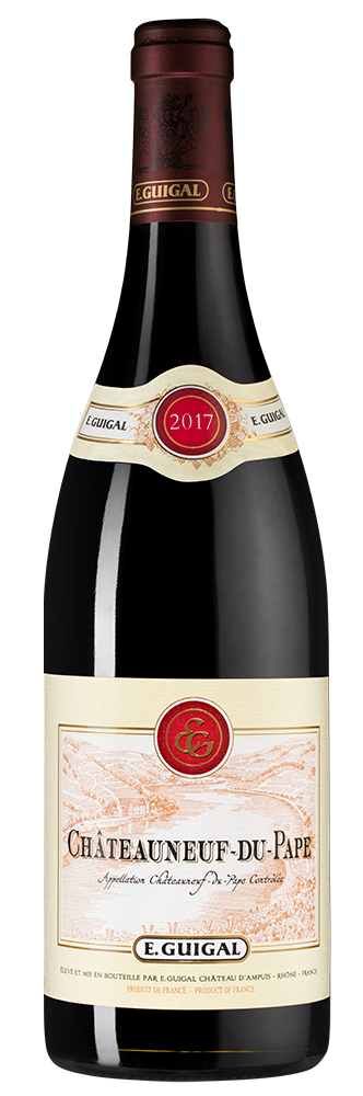 Вино Chateauneuf-du-Pape Rouge, Guigal, 2017, (135343), Франция, Долина Роны, красное, сухое, 0.75 л, Шатонёф-дю-Пап Руж, цена 12990 рублей