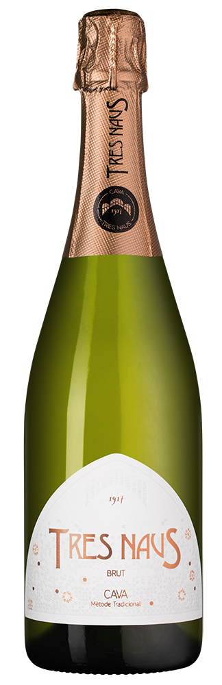 Игристое вино Tres Naus Brut, Cellers Domenys, (158910), Испания, Каталония, белое, брют, 0.75 л, Кава Трес Наус Брют, цена 1743 рублей