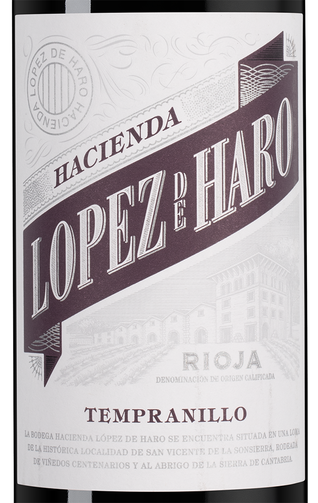 Вино Hacienda Lopez de Haro Tempranillo, 2022, (148108), Испания, Риоха, красное, сухое, 0.75 л, Риоха Темпранильо, цена 2240 рублей