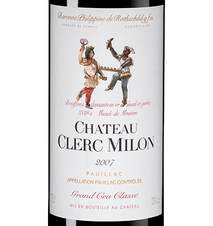 Вино Chateau Clerc Milon, (119999), красное сухое, 2007 г., 0.375 л, Шато Клер Милон цена 12290 рублей