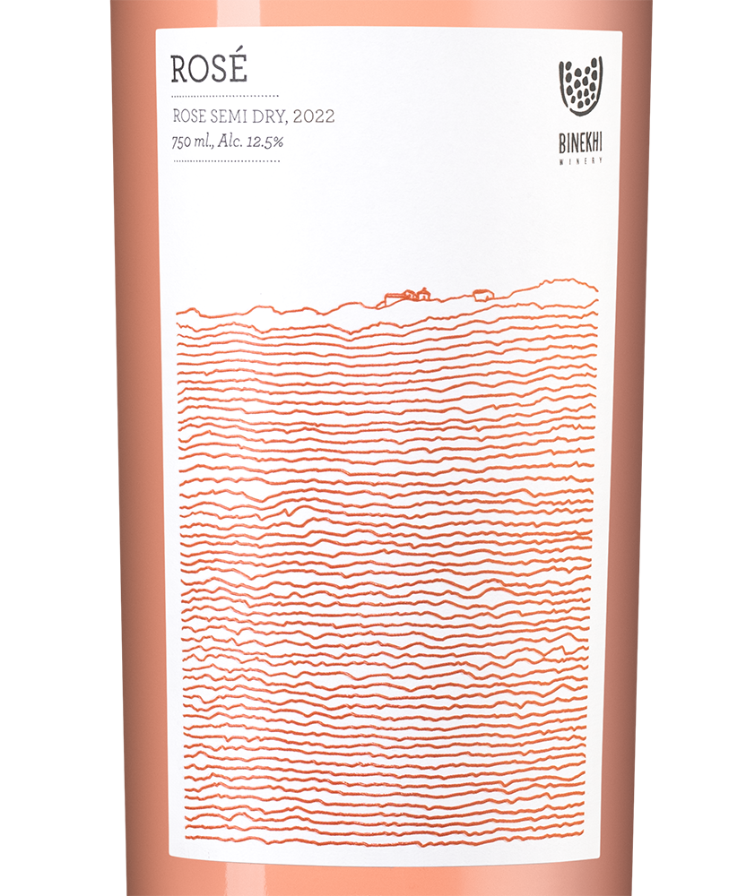 Вино Rose Binekhi, 2022, (142046), Грузия, розовое, полусухое, 0.75 л, Розе Бинехи, цена 2290 рублей