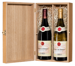 Вино Набор Guigal: Cote du Rhone Rouge 2016 & Cote du Rhone Blanc 2018, (119087), gift box в подарочной упаковке, 0.75 л, Набор вин Гигаль: Кот дю Рон Руж, Кот дю Рон Блан цена 10610 рублей
