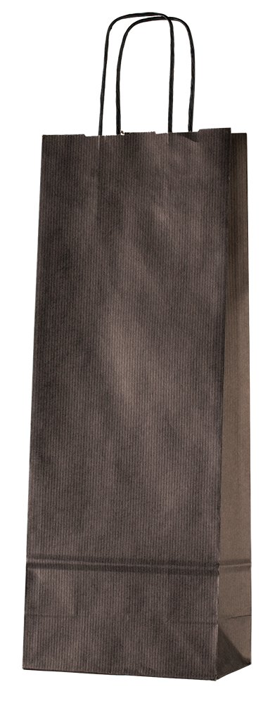 Подарочный пакет для 1 бутылки, (105649), Италия, Бумага, Пакет черный, 15cmx8cmx39cm, т.м. Таффарелло, цена 120 рублей