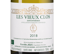 Вино Les Vieux Clos, (141388), белое сухое, 2018 г., 0.75 л, Ле Вьё Кло цена 14490 рублей
