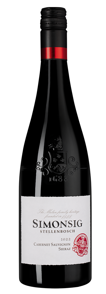 Вино Cabernet Sauvignon / Shiraz, Simonsig, 2022, (150414), Южная Африка, Стелленбош, красное, сухое, 0.75 л, Каберне Совиньон / Шираз, цена 1990 рублей