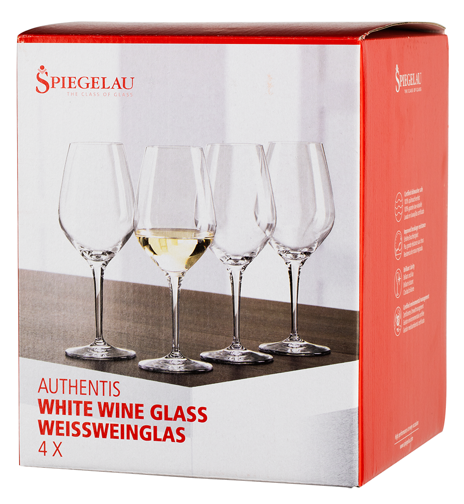 Набор из 4-х бокалов Spiegelau Authentis для белого вина, 0.42л, (131839), Германия, хрустальное стекло, 0.42 л, Шпигелау Аутентис Белое Вино (набор по 4), цена 5070 рублей