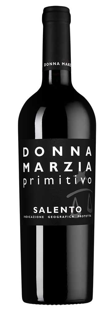 Вино Donna Marzia Primitivo, Conti Zecca, 2021, (137120), Италия, Апулия, красное, полусухое, 0.75 л, Донна Марция Примитиво, цена 2990 рублей