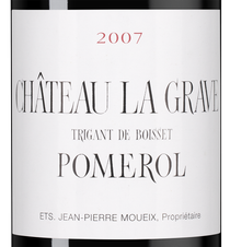 Вино Chateau La Grave, (142329), красное сухое, 2007 г., 0.75 л, Шато Ла Грав цена 11490 рублей