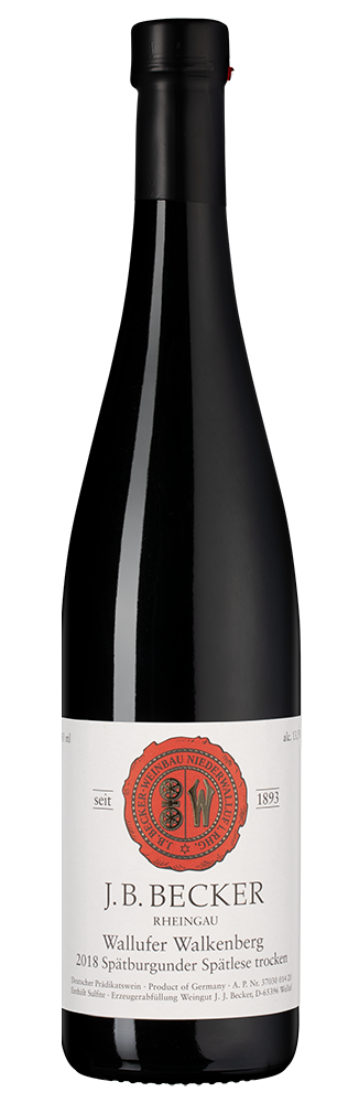 Вино Wallufer Walkenberg Spatburgunder Spatlese, J. B. Becker, 2018, (141896), Германия, Рейнгау, красное, сухое, 0.75 л, Шпетбургундер Валлуфер Валькенберг Шпетлезе, цена 12990 рублей