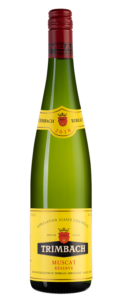 Вино Muscat Reserve, Trimbach, 2018, (124251), Франция, Эльзас, белое, сухое, 0.75 л, Мюска Резерв, цена 6990 рублей