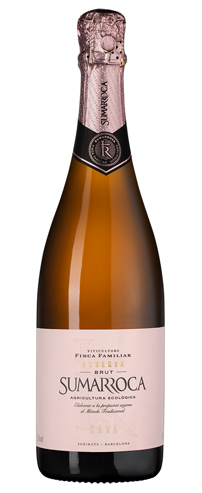 Игристое вино Sumarroca Reserva Brut Rose, Bodegues Sumarroca, 2023, (156951), Испания, Каталония, розовое, брют, 0.75 л, Сумаррока Ресерва Брют Розе, цена 3490 рублей