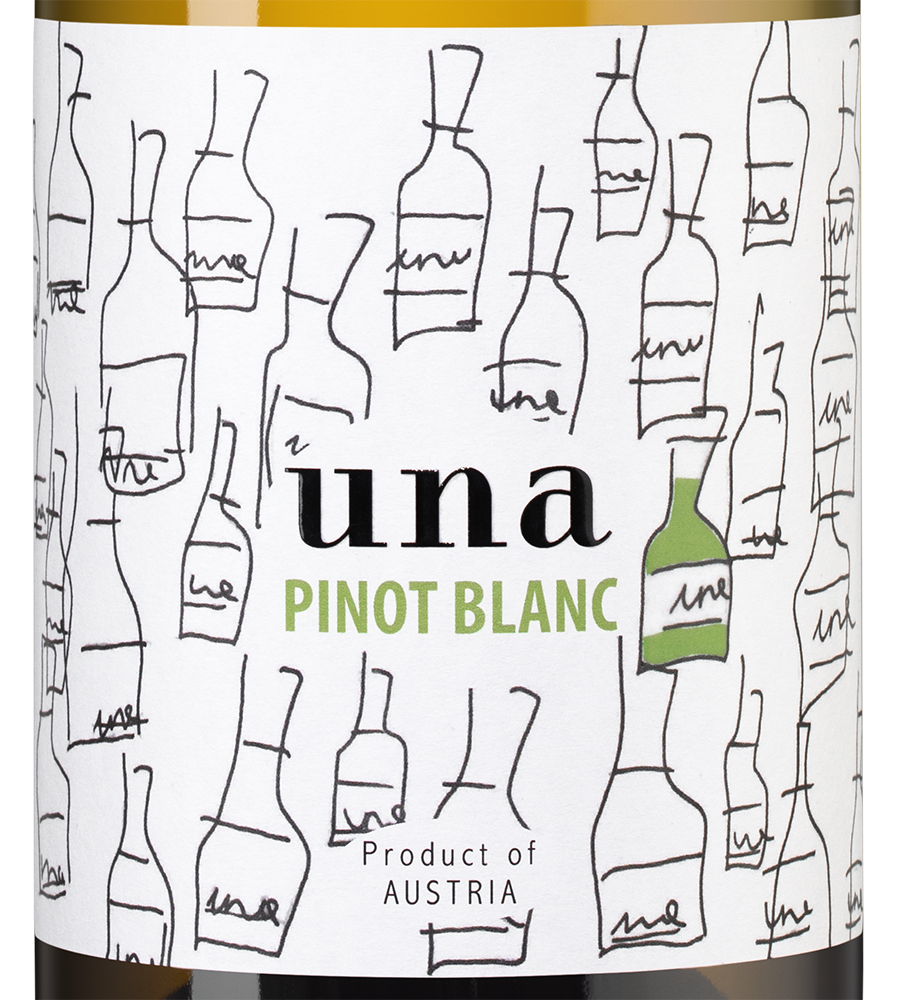 Вино UNA Pinot Blanc, Vereinigte Winzer Neusiedler, 2021, (140606), Австрия, Бургенланд, белое, полусухое, 0.75 л, УНА Пино блан, цена 2290 рублей