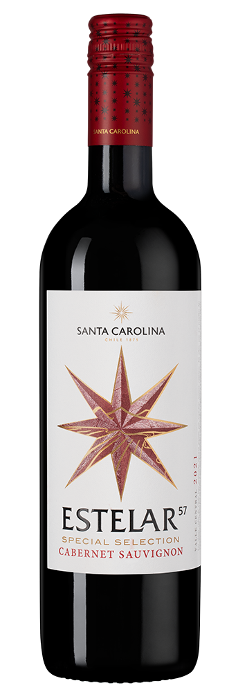 Вино Estelar Cabernet Sauvignon, Santa Carolina, 2021, (140938), Чили, Центральная Долина, красное, сухое, 0.75 л, Эстелар Каберне Совиньон, цена 1043 рублей