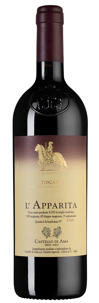 Вино L`Apparita, Castello di Ama, 2021, (158048), Италия, Тоскана, красное, сухое, 0.75 л, Л`Аппарита, цена 87490 рублей