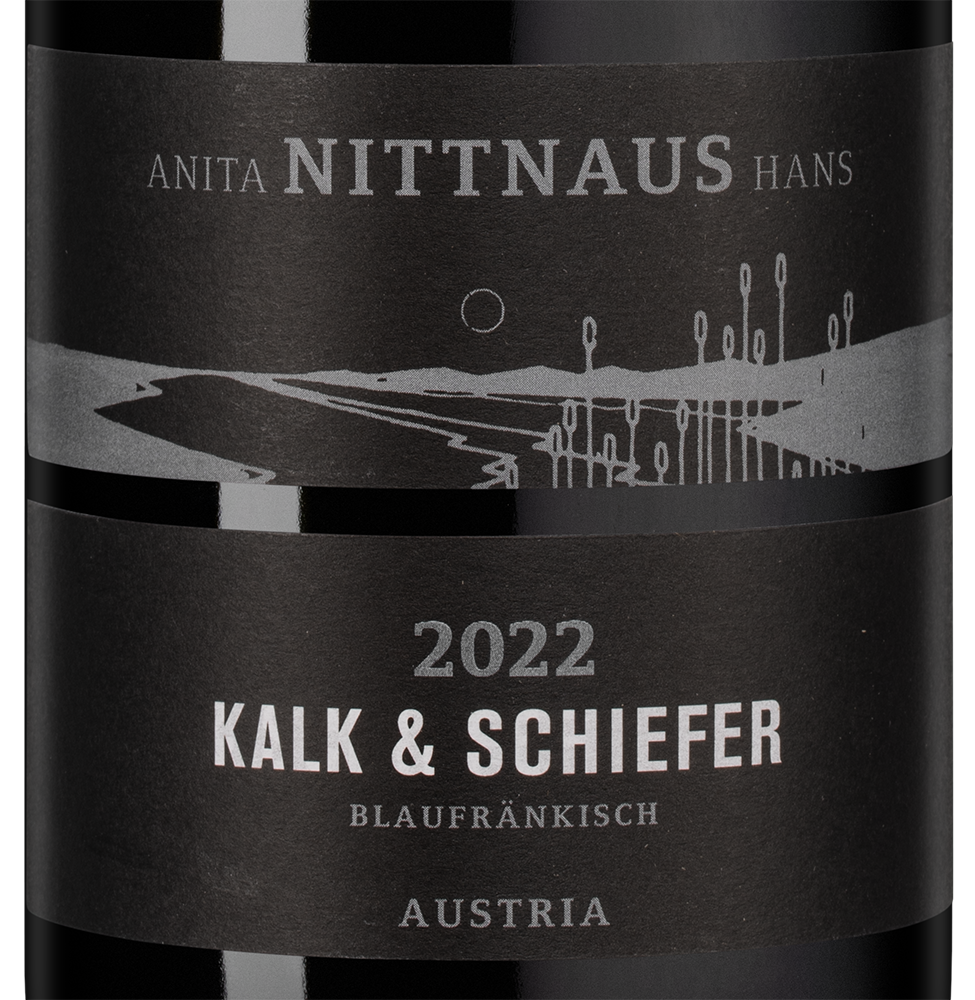 Вино Blaufrankisch Kalk und Schiefer, Anita & Hans Nittnaus, 2022, (148356), Австрия, Бургенланд, красное, сухое, 0.75 л, Блауфренкиш Кальк унд Шифер, цена 5790 рублей