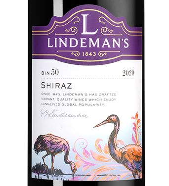 Вино Bin 50 Shiraz, Lindeman's, 2020, (126273), Австралия, Юго-Восточная Австралия, красное, полусухое, 0.75 л, Бин 50 Шираз, цена 1490 рублей