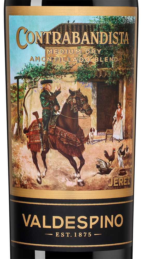 Херес Amontillado Contrabandista, Valdespino, (132785), Испания, Андалусия, 0.75 л, Амонтийадо Контрабандиста, цена 4990 рублей