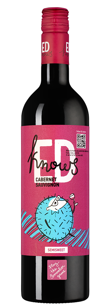 Вино Ed Knows Cabernet Sauvignon, Bostavan, 2023, (148906), Республика Молдова, Valul lui Traian, красное, полусладкое, 0.75 л, Эд Ноуз Каберне Совиньон, цена 1120 рублей