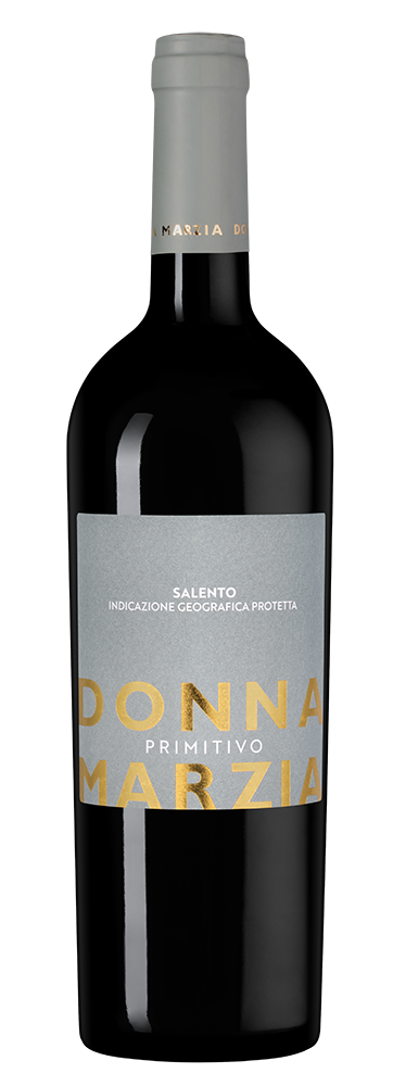 Вино Donna Marzia Primitivo, Conti Zecca, 2022, (143432), Италия, Апулия, красное, полусухое, 0.75 л, Донна Марция Примитиво, цена 2233 рублей