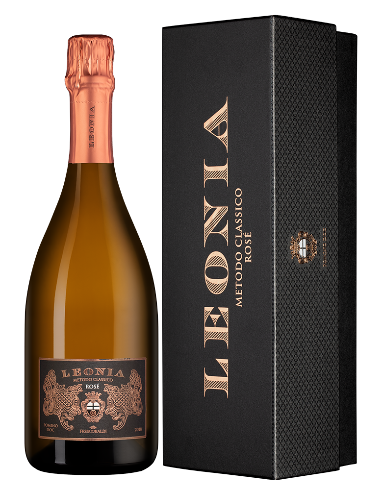 Игристое вино Leonia Rose в подарочной упаковке, Frescobaldi, 2018, (142255), Италия, Тоскана, розовое, экстра брют, 0.75 л, Леония Розе, цена 9443 рублей