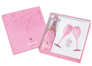 Шампанское Lanson Rose Label Brut Rose, (86619), gift box в подарочной упаковке, розовое брют, 0.75 л, Ле Розе Брют цена 14990 рублей