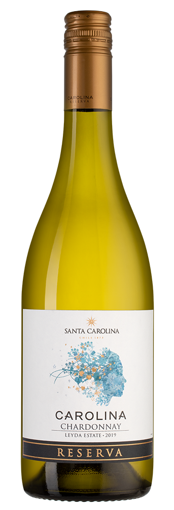 Вино Carolina Reserva Chardonnay, Santa Carolina, 2019, (123855), Чили, Аконкагуа, белое, сухое, 0.75 л, Каролина Ресерва Шардоне, цена 1192 рублей
