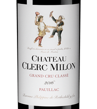 Вино Chateau Clerc Milon, (137642), красное сухое, 2016 г., 0.75 л, Шато Клер Милон цена 24990 рублей