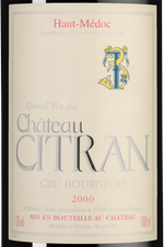Вино Chateau Citran, (117032), красное сухое, 2000 г., 1.5 л, Шато Ситран цена 19990 рублей