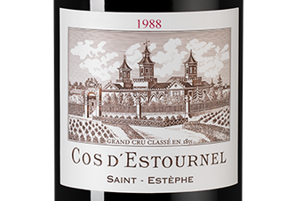Вино Chateau Cos d'Estournel, (111330), красное сухое, 1988 г., 0.75 л, Шато Кос д'Эстурнель Руж цена 106250 рублей