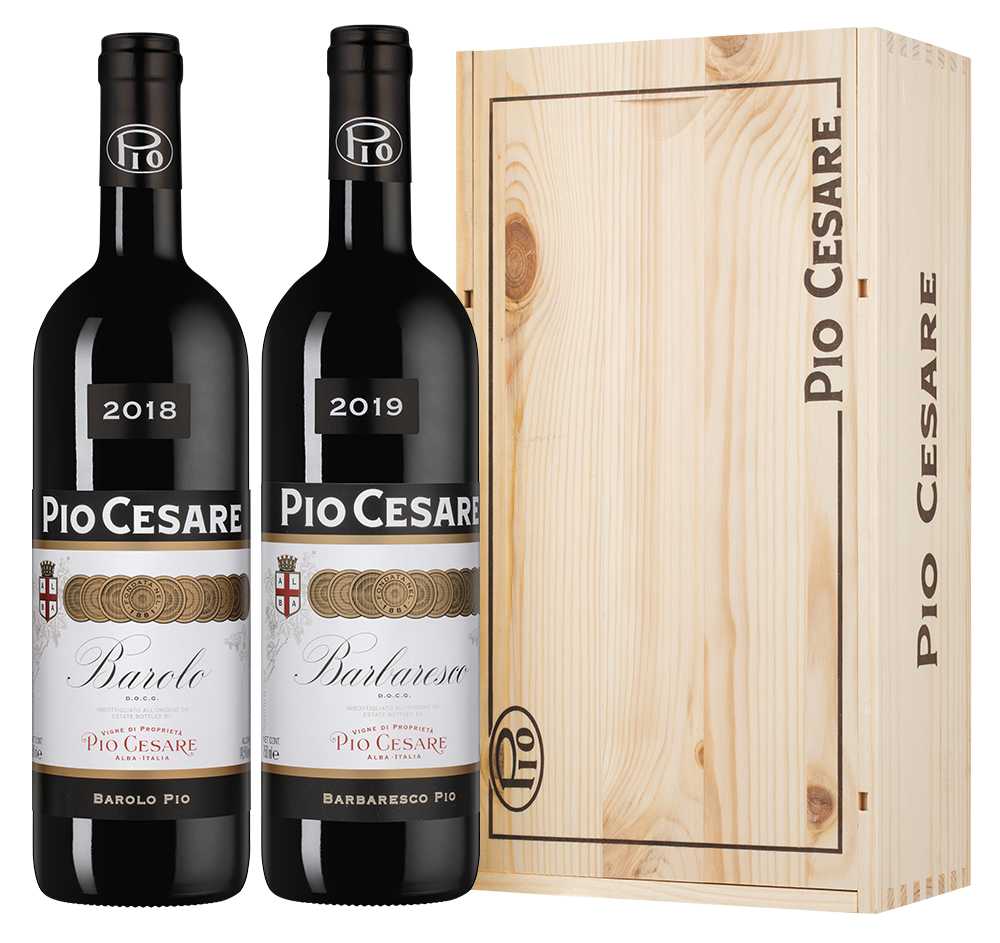 Вино в подарочном наборе Pio Cesare Barolo & Barbaresco, (158973), Италия, Пьемонт, 0.75 л, Набор вин: Пио Чезаре Бароло и Барбареско, цена 37490 рублей