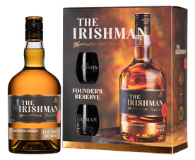 Виски The Irishman Founder's Reserve + 2 glasses  in gift box, (113157), gift box в подарочной упаковке, Купажированный, Ирландия, 0.7 л, Зе Айришмен Фаундерс Резерв + 2 бокала в п/у цена 8990 рублей