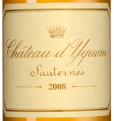 Вино 2008 года урожая Chateau d'Yquem