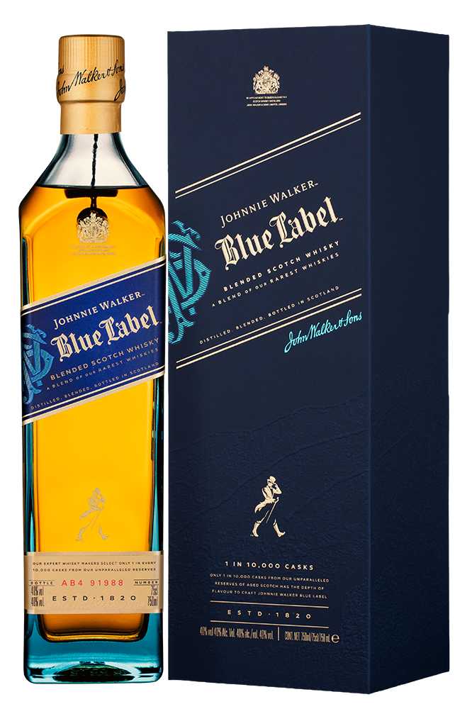 Виски Johnnie Walker Blue Label в подарочной упаковке, (154107), Соединенное Королевство, 0.75 л, Джонни Уокер Блю Лейбл, цена 25990 рублей