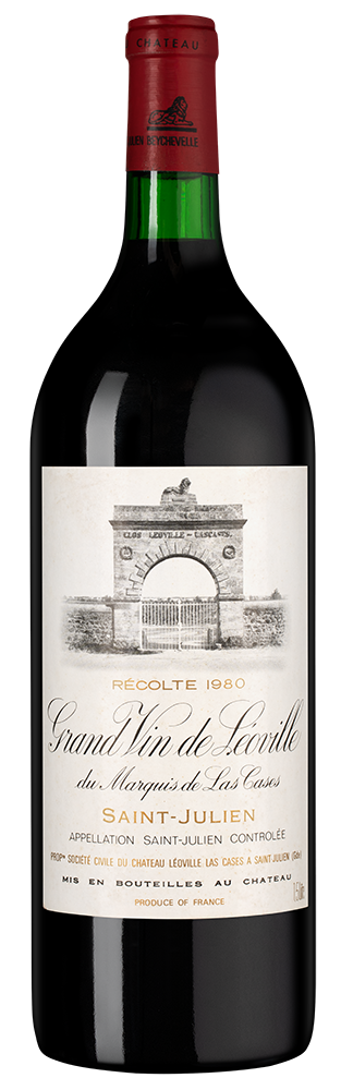 Вино Chateau Leoville Las Cases, 1980, 1.5л, (152583), Франция, Бордо, красное, сухое, 1.5 л, Шато Леовиль Лас Каз, цена 219990 рублей