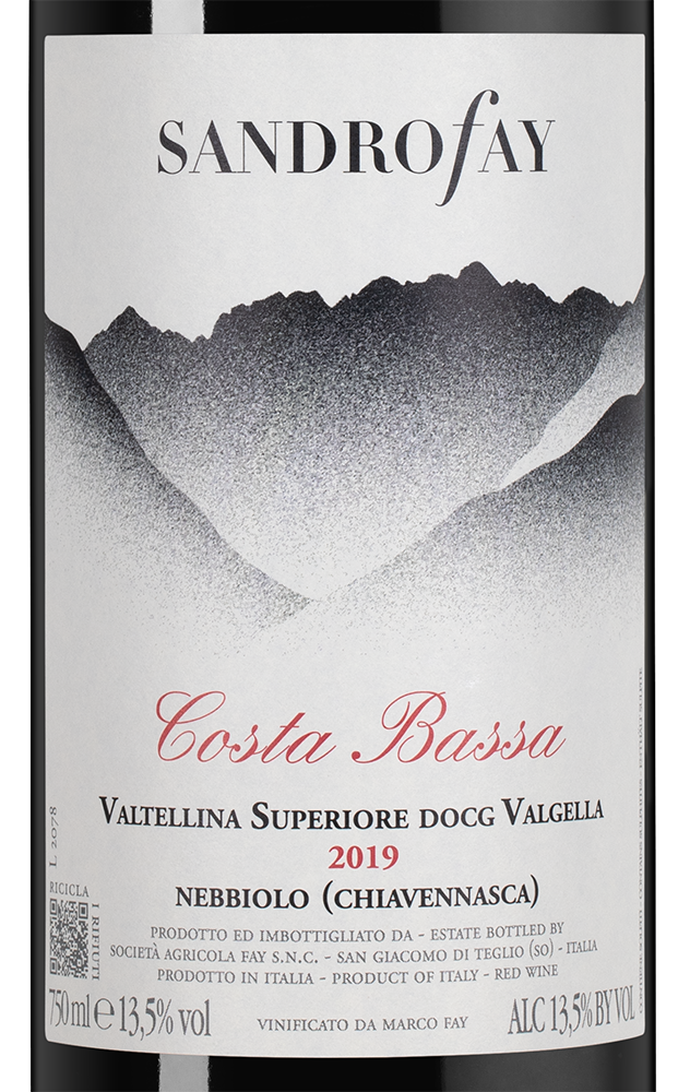 Вино Costa Bassa, Sandro Fay, 2019, (139843), Италия, Ломбардия, красное, сухое, 0.75 л, Коста Басса, цена 6790 рублей