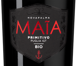 Вино Maia Primitivo, (149435), красное полусухое, 2022, 0.75 л, Майя Примитиво цена 1990 рублей