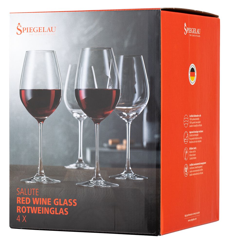 Набор из 4-х бокалов Spiegelau Salute для красного вина, 0.55л, (133742), Германия, хрустальное стекло, 0.55 л, Шпигелау Салют Красное Вино (набор по 4), цена 3960 рублей