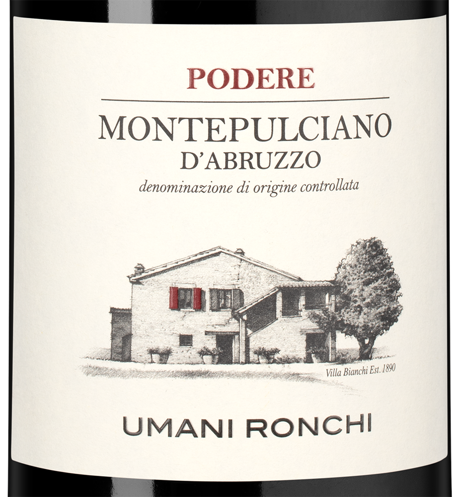 Вино Podere Montepulciano d'Abruzzo, Umani Ronchi, 2024, (156786), Италия, Абруццо, красное, сухое, 0.75 л, Монтепульчано д'Абруццо Подере, цена 1752 рублей
