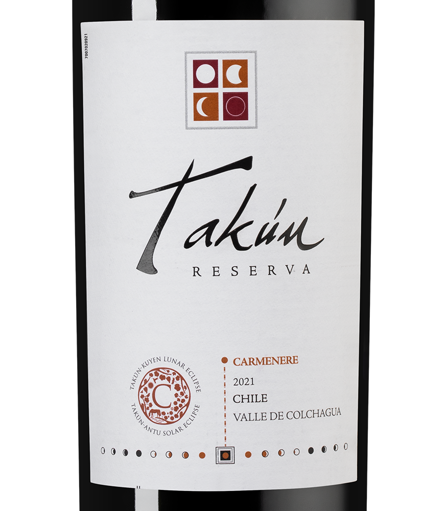 Вино Takun Carmenere Reserva, Caliterra, 2021, (139067), Чили, Центральная Долина, красное, сухое, 0.75 л, Такун Карменер Ресерва, цена 1740 рублей