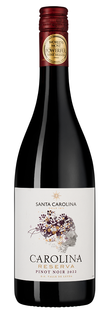 Вино Carolina Reserva Pinot Noir, Santa Carolina, 2022, (145204), Чили, Центральная Долина, красное, сухое, 0.75 л, Каролина Ресерва Пино Нуар, цена 1192 рублей