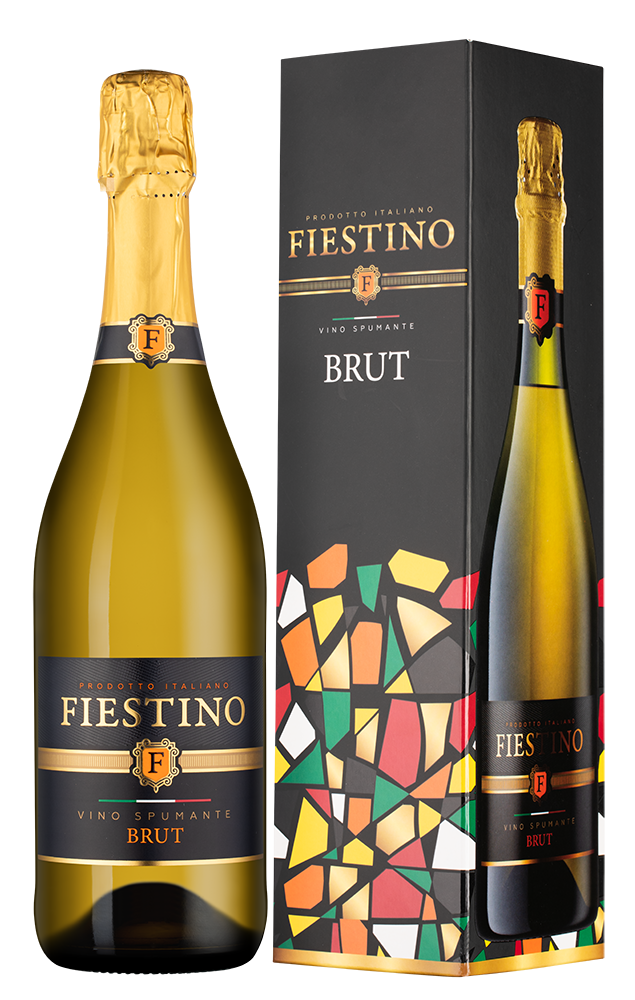 Игристое вино Fiestino Brut в подарочной упаковке, Casa Demonte, (158419), Италия, Эмилия-Романья, белое, 0.75 л, Фиестино Брют в п/у, цена 1590 рублей