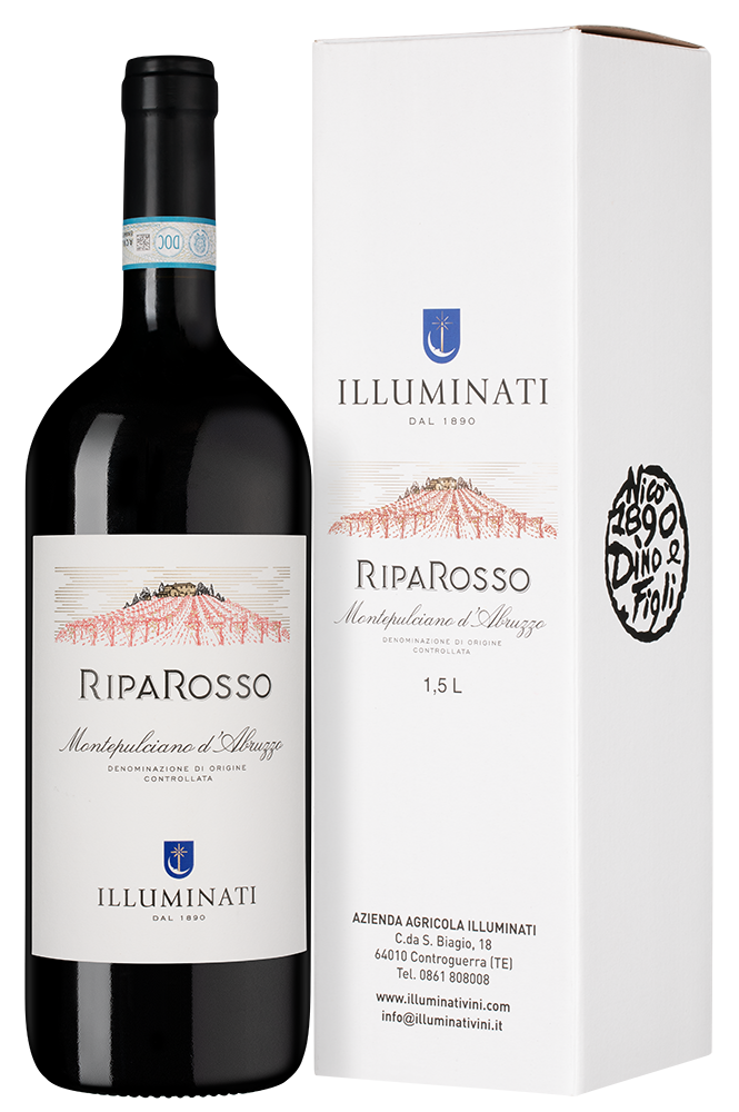 Вино Riparosso Montepulciano d'Abruzzo в подарочной упаковке, Dino Illuminati, 2022, 1.5л, (153639), Италия, Абруццо, красное, сухое, 1.5 л, Монтепульчано д'Абруццо Рипароссо, цена 6490 рублей