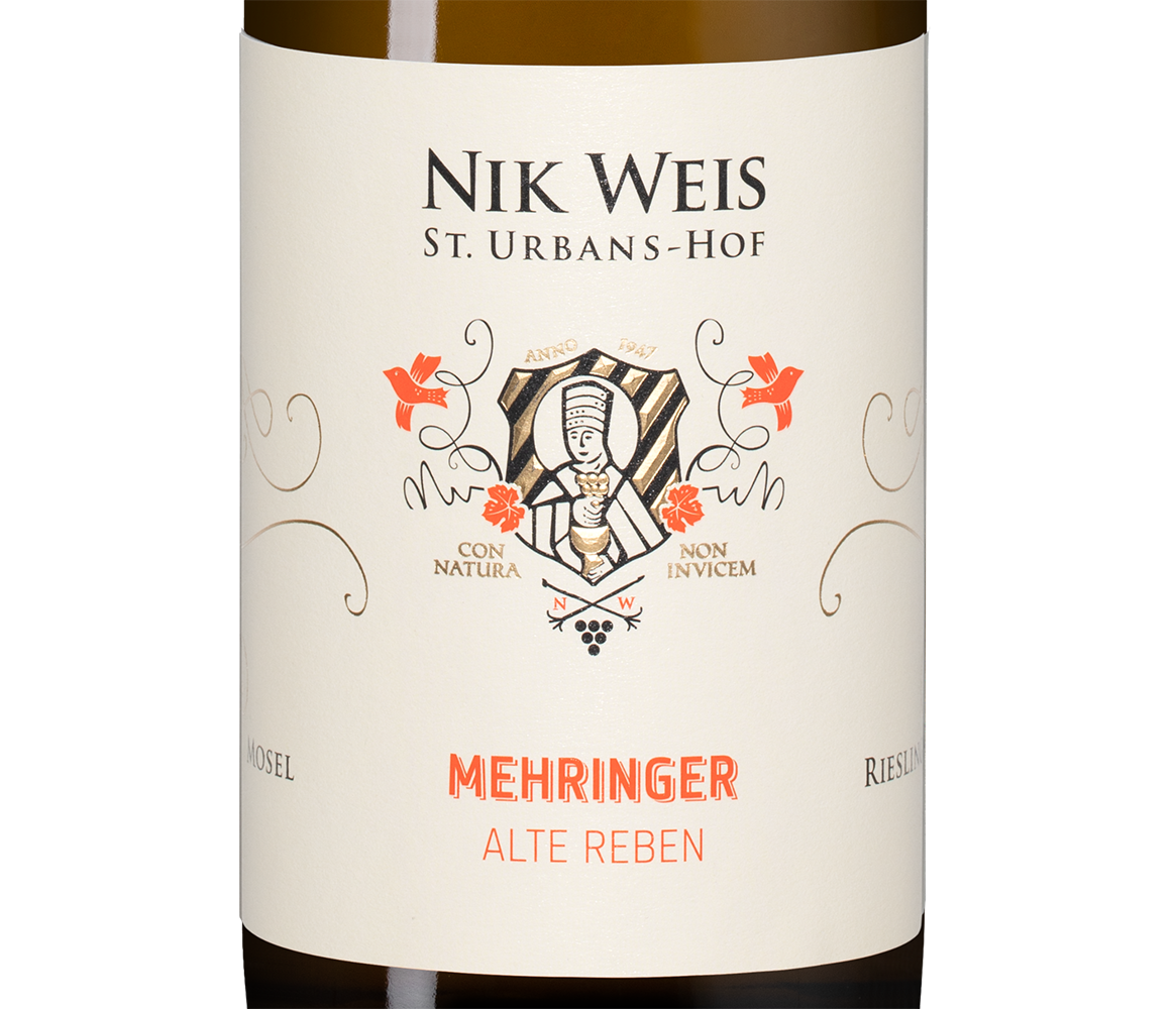 Вино Mehringer Alte Reben, Nik Weis St. Urbans-Hof, 2021, (142900), Германия, Мозель, белое, сухое, 0.75 л, Рислинг Мерингер Альте Ребен, цена 4543 рублей