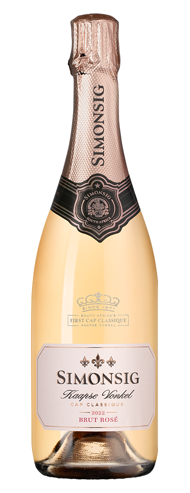 Игристое вино Kaapse Vonkel Brut Rose, Simonsig, 2022, (146559), Южная Африка, Вестерн Кейп, розовое, экстра брют, 0.75 л, Каапс Вонкель Брют Розе, цена 2618 рублей