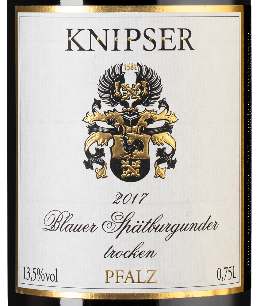 Вино Spatburgunder Blauer, Knipser, 2017, (135507), Германия, Пфальц, красное, сухое, 0.75 л, Шпетбургундер Блауэр, цена 4493 рублей