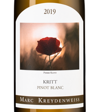 Вино Kritt Pinot Blanc Les Charmes, (128282), белое сухое, 2019 г., 0.75 л, Критт Пино Блан Ле Шарм цена 4990 рублей