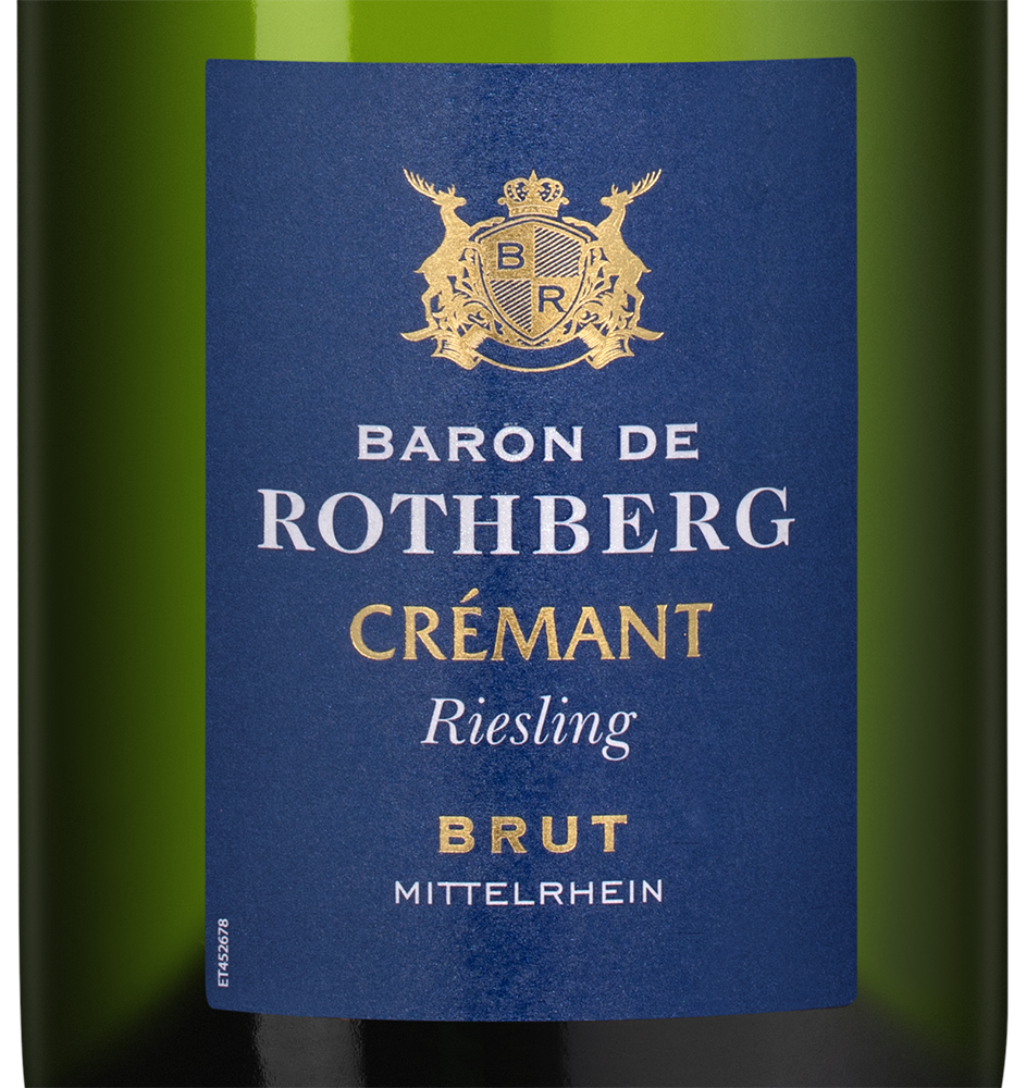 Игристое вино Baron de Rothberg Cremant, Mittelrhein, GCF, 2021, (149610), Германия, Миттельрейн, белое, брют, 0.75 л, Миттельрейн Креман Барон де Ротберг, цена 2443 рублей