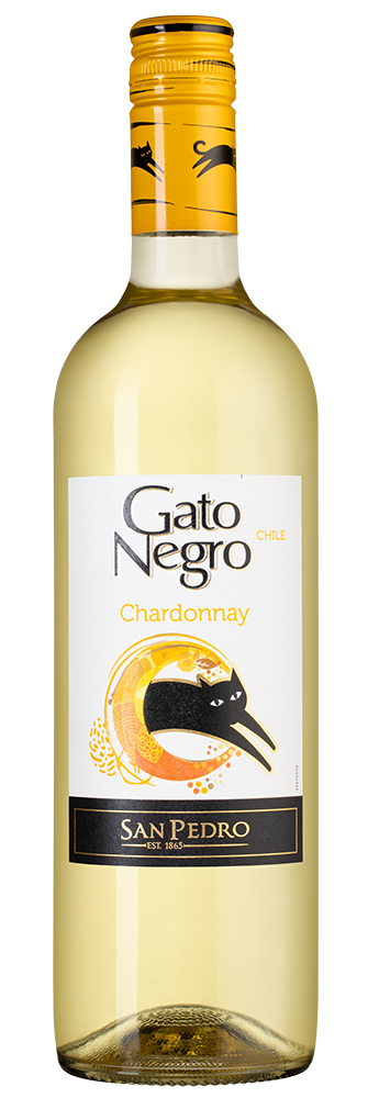 Вино Gato Negro Chardonnay, Vina San Pedro, 2023, (145922), Чили, Центральная Долина, белое, сухое, 0.75 л, Гато Негро Шардоне, цена 1290 рублей