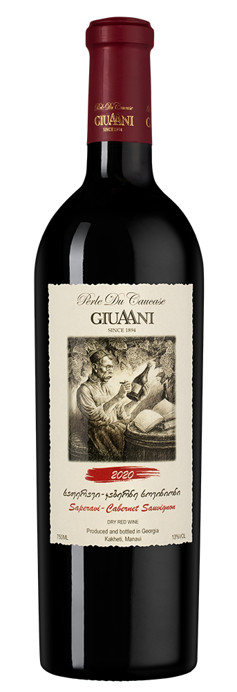 Вино Saperavi Cabernet Sauvignon, Giuaani, 2020, (141723), Грузия, Кахетия, красное, сухое, 0.75 л, Саперави Каберне Совиньон, цена 3290 рублей