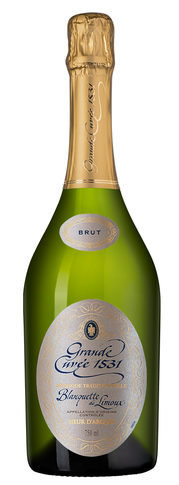 Игристое вино Grande Cuvee 1531 Blanquette de Limoux, Aimery Sieur d’Arques, (157595), Франция, Лангедок-Руссильон, белое, брют, 0.75 л, Гранд Кюве 1531 Бланкет де Лиму, цена 2552 рублей